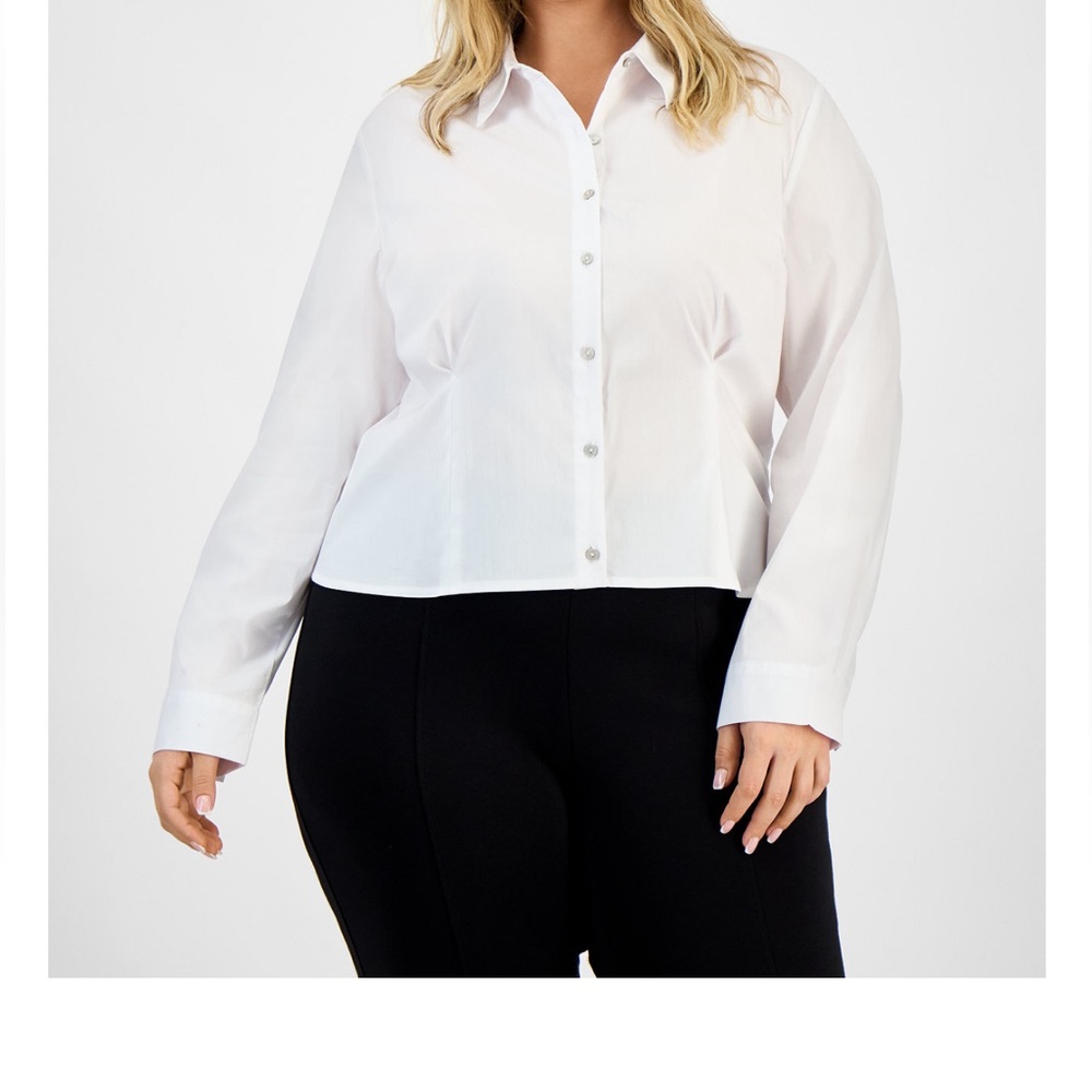 Classic White Button-Up Women's Top